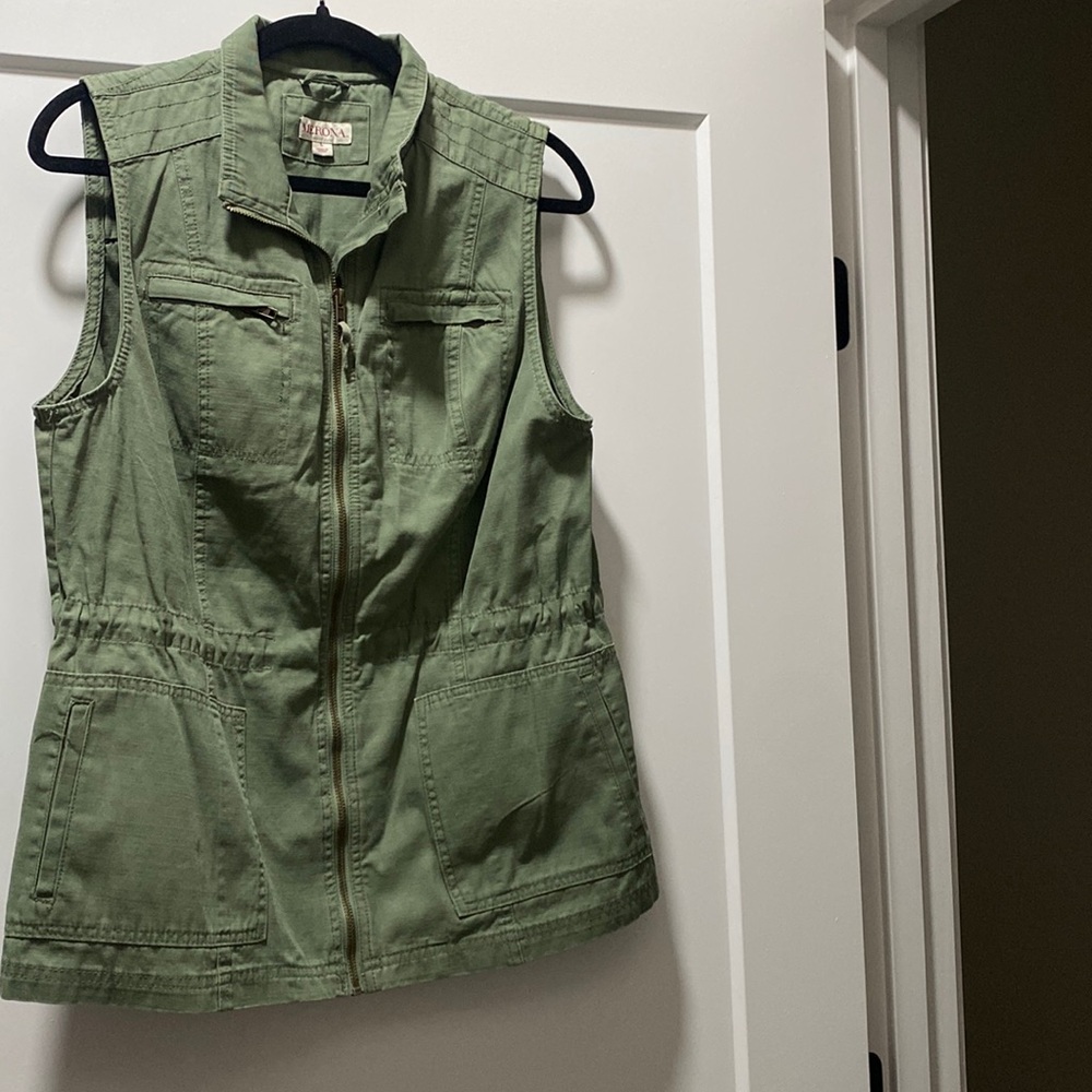 Olive green vest